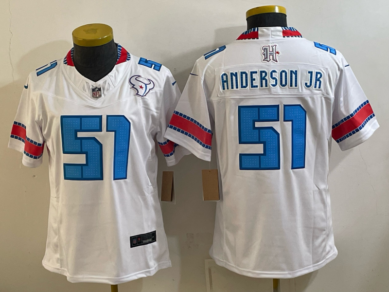 Youth Houston Texans #51 Anderson Jr white 2026 Nike NFL Jersey 091501